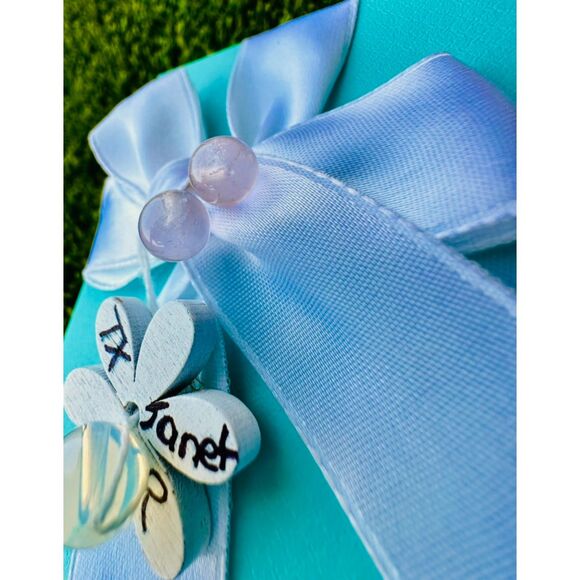 RARE Used Tiffany Rose Quartz🩷 Earrings in 925 - Picture 3 of 8